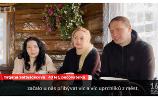 Pomoc uprchlíkům v domově pro seniory ve Lvově