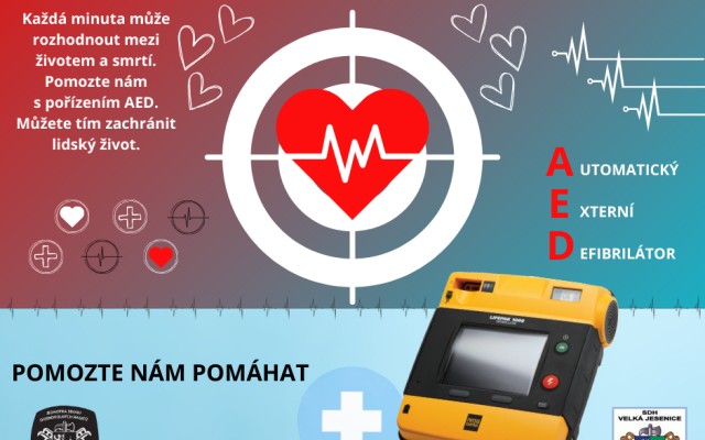 Pomohli jste přispět na přenosný defibrilátor pro dobrovolné hasiče